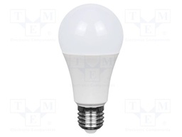 LED lamp; white cold; E27; 220÷240VAC; 1055lm; P: 10.5W; 200°; 6500K