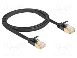 Patch cord; U/FTP; Cat: 7; RJ45 plug,both sides; 1m; PVC; black