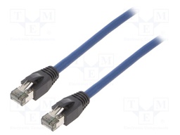 Patch cord; S/FTP; Cat 8.1; stranded; Cu; LSZH; blue; 3m; 26AWG
