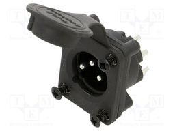 Connector: XLR; socket; male; AXS; 15A; 133V; PIN: 3; IP65; soldering