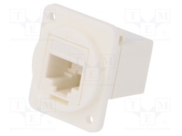 Coupler; FT; Cat: 5e; Layout: 8p8c; RJ45 socket,both sides; 19x24mm