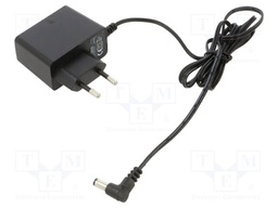 Power supply: switching; mains,plug-in; 15VDC; 1A; 15W; 84%; angled
