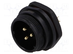 Socket; male; SP21; PIN: 3; IP68; soldering; 500V; 4mm2; 30A; -25÷85°C
