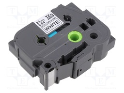 Tape; 24mm; 8m; white; Character colour: black; laminated