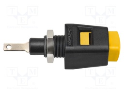 Laboratory clamp; yellow; 70VDC; 16A; Contacts: nickel; -25÷90°C