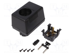 Enclosure: for power supplies; with earthing; X: 65mm; Y: 90mm