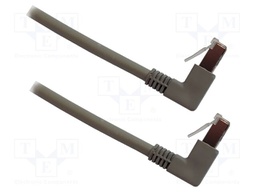Patch cord; RJ45 up angled plug,both sides; F/UTP; 6; stranded