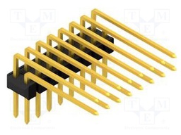 Connector: pin strips; pin header; male; PIN: 16; 2.54mm; THT; 2x8