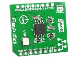 Click board; Flash memory; SPI; EN25Q80B; mikroBUS connector