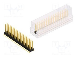Connector: pin strips; pin header; male; PIN: 36; 2.54mm; SMT; 2x18