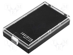 Conductive storage box for ICs; ESD; L: 75mm; W: 130mm; H: 14mm