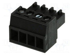 3.5MM EURO PLUG RA BLK 4CKT
