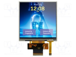 Display: TFT; 4"; 480x480; Illumin: LED; Dim: 77.86x81.84x3.6mm; RGB