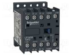 Contactor: 3-pole; NO x3; Auxiliary contacts: NO; 12VDC; 9A; W: 45mm