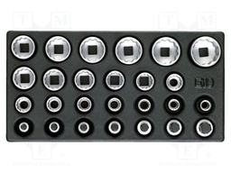 Wrench-set; socket spanner; 1/2"; 28pcs.