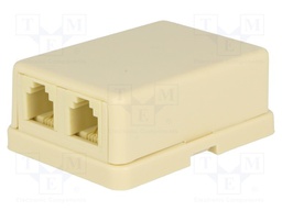 Connector:RJ11;socket;double;Pin layout:6p4c;Colour:white