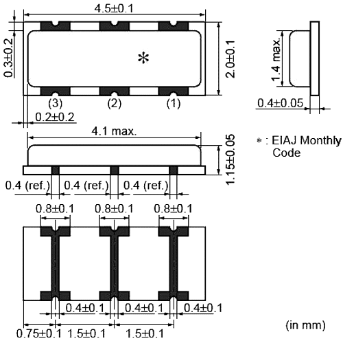 Resonator: ceramic; 7MHz; SMD; 4.5x2x1.15mm; Tol: ±0.5%; -40÷125°C