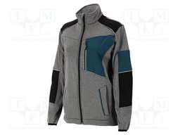 Sweatshirt; Size: XXXL; gray-black-turquoise; 260g/m2