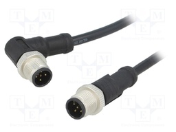 Cable: for sensors/automation; PIN: 5; M12-M12; 1m; plug; plug; 60V