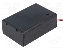 Holder; C,R14; Batt.no: 2; cables; black; 150mm