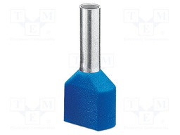 Tip: bootlace ferrule; insulated,double; copper; 2.5mm2; 10mm