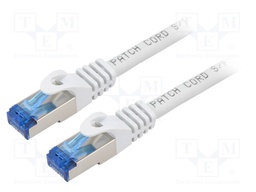Patch cord; S/FTP; 6a; stranded; CCA; LSZH; grey; 0.25m; 26AWG