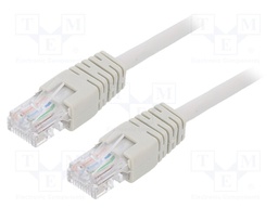 Patch cord; U/UTP; 5e; stranded; CCA; PVC; grey; Len: 10m; 26AWG