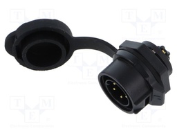 Connector: circular; Quicklock; socket; male; straight; PIN: 5; 250V