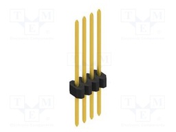 Connector: pin strips; pin header; male; PIN: 4; 1.27mm; THT; 1x4