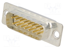 D-Sub; PIN: 15; plug; male; turned contacts; soldering
