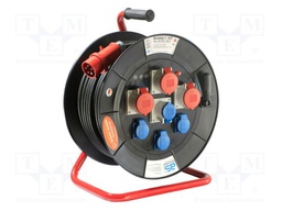 Extension lead; 5G2.5mm2; reel,three-phase,with brake; rubber