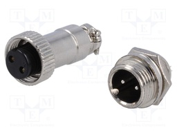 Socket,plug; microphone MINI; male,female; PIN: 2; MINI; soldering