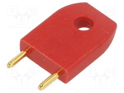 Male Insulated 6.35mm Shorting Link Red