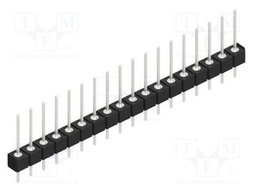 Connector: pin strips; pin header; male; PIN: 18; 2.54mm; THT; 1x18