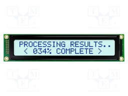 Display: LCD; 20x2; grey; 180x40mm; LED; Interface: 8bit,parallel