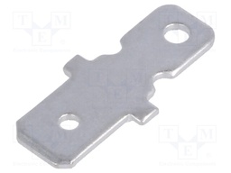 Terminal: flat; 6.3mm; 0.8mm; male; brass; tinned; straight