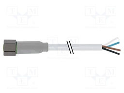 Connection lead; M8; PIN: 4; straight; 10m; plug; 30VAC; -25÷80°C