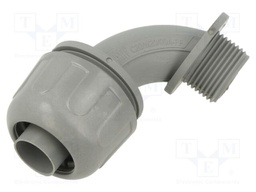 90° angled connector; M20; polyamide; Anaconda Sealtite; grey