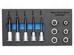 Kit: socket bits; Kit: socket bits; 11pcs.