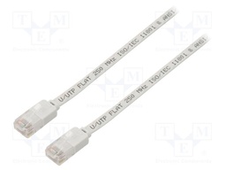 Patch cord; U/UTP; 6; stranded; Cu; PVC; white; Len: 15m; 32AWG