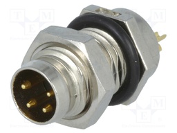 Connector: M8; male; PIN: 4; for panel mounting,front side nut
