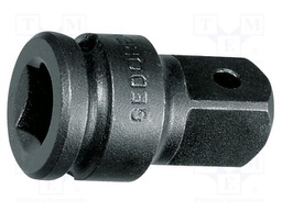 Reduction; socket spanner; square; 1/2"; 3/8"; steel; 33mm