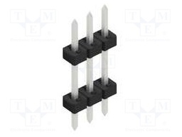 Connector: pin strips; pin header; male; PIN: 3; 2mm; THT; 1x3; 100V