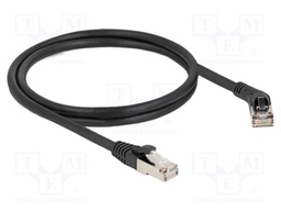 Patch cord; S/FTP; Cat: 6a; RJ45 plug,RJ45 right angled plug; 1m