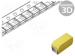 Capacitor: tantalum; 47uF; 6.3VDC; SMD; Case: A; 1206; Series: T491