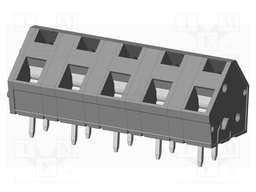 Connector: PCB terminal block; terminal; angled 45°; on PCBs