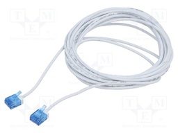 Patch cord; U/UTP; 6a; stranded; Cu; LSZH; white; 5m; 32AWG; -20÷75°C