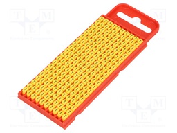 Markers for cables and wires; Label symbol: T; 2÷2.8mm; yellow