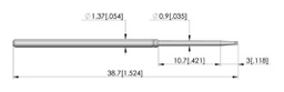 Test needle; Operational spring compression: 9.3mm; 5A; Ø: 0.5mm