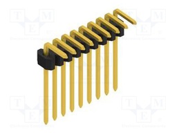Connector: pin strips; pin header; male; PIN: 9; 1.27mm; THT; 1x9